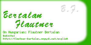 bertalan flautner business card
